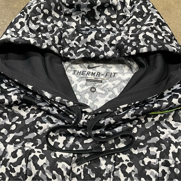 Nike Therma Fit Monochrome Camo Camouflage Swoosh Sweatshirt Hoodie - Picture 5 of 9